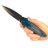 Folding Spring Assisted Blue and Black Knife.