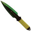 2 Piece Throwing Knife Green Color BioHazard