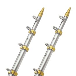 TACO 15' Telescopic Outrigger Poles 1-1/8" - Silver/Gold