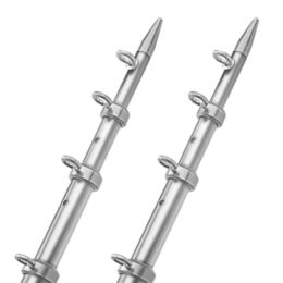 TACO 15' Telescopic Outrigger Poles HD 1- and #189;" - Silver/Silver