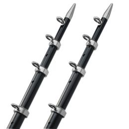 TACO 15' Telescopic Outrigger Poles HD 1- and #189;" - Black/Silver