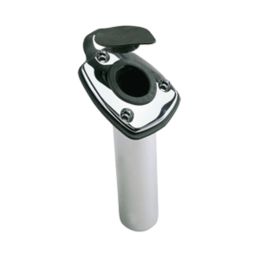 Perko Fishing Rod Holder - 65 and deg; Angled Flush Mount - Chrome Plated Zinc