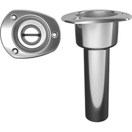 Mate Series Stainless Steel 0 and deg; Rod and amp; Cup Holder - Open - Oval Top