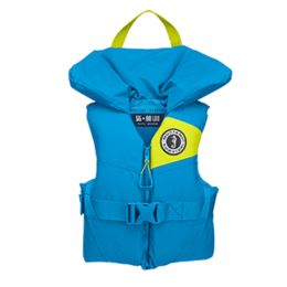 Mustang Lil and #39; Legends 100 Youth Foam PFD - 55-88lbs - Azure Blue