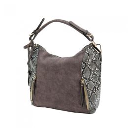 Reptic CCW Handbag, Grey/Brown