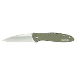 Kershaw Leek Assisted 3 in Bead Blast Plain OD Aluminum Hndl