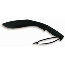 Ontario Kukri Fixed 12.0 in Black Blade Rubber Handle