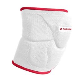 Champro Pro Plus Low Profile Knee Pad White Scarlet Large