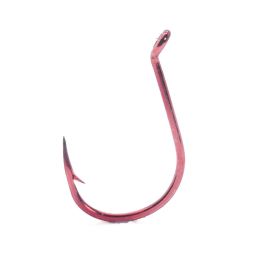 Mustad Double Wide Gap Bait Drop Shot Hook-Red 10 Ct Sz 6