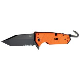 Hogue HK Karma 3.75in 1st Resp Tanto Blk PartSerr G10 Orange