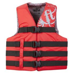 Full Throttle Adult Life Jacket Nylon L-XL-Red