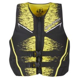 Full Throttle Mens Life Jacket Rapid-Dry Flex-Back-Yellow-2X