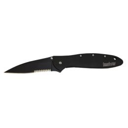 Kershaw Leek Assisted 3in Black Combo Black Stainless Handle