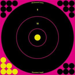 Birchwood Casey Shoot-N-C Pink 8in Bulls-Eye Target 30pk