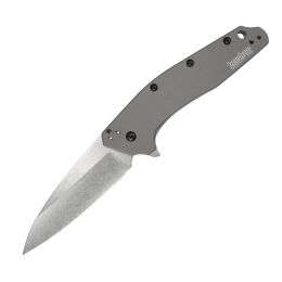 Kershaw Dividend Assisted 3.0 in Stonewash Plain Aluminum