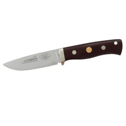 Fallkniven F1L Fixed Blade 3.9 in Satin Blade Maroon Micarta