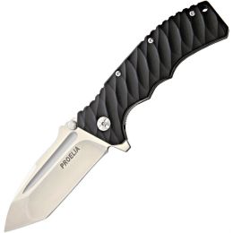 Proelia TX010 Folder 4in Silver Tanto Blade Black G10 Handle