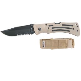 KA-BAR Mule Folder 3.88 in Blk Combo Blade Desert Camo Zytel