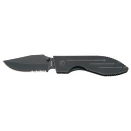 KA-BAR Warthog Folder 3.125 in Black Combo Blade G-10 Handle