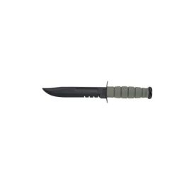 KA-BAR Full-Size Fixed 7 in Blk Combo Blade Foliage Kraton