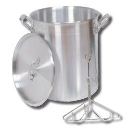 King Kooker 30PK- 30 Qt. Aluminum Turkey Pot - Rack - Lid