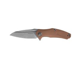 Kershaw Natrix Folder 2.75in Stonewash Plain Copper Handle