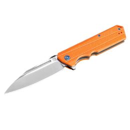 Artisan Littoral Folder 3.54 in Orange G-10 Handle D2