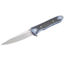 Artisan Shark Folder 3.94 in. Blue Titanium Handle S35VN