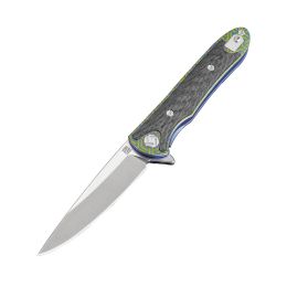 Artisan Shark Folder 3.15 in Fancy Green Titanium Hndl S35VN