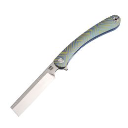 Artisan Othodox Folder 2.95 in Fancy Blue Titanium S35VN