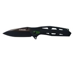 Schrade SCH U.G. Folder 3.25 in Blade Blk-Grn Aluminum Hndl