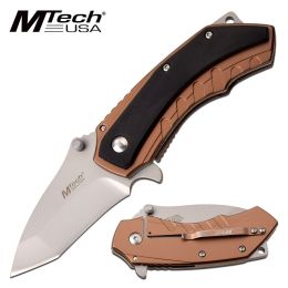 MTech Assisted 2.5 in Blade Blk SS-Pakkawood Overlay Handle