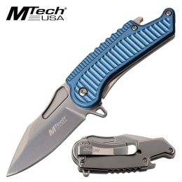 MTech Assisted 2.5 in Blade Blue Aluminum Handle