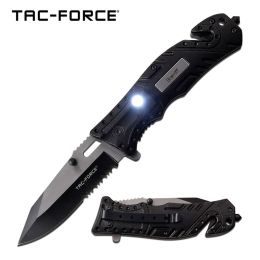 Tac-Force Assisted 3.25 in Blade Black Aluminum Handle