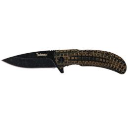 Pachmayr Grappler Folder 3.4 in BW Blade Brown G-10 Handle