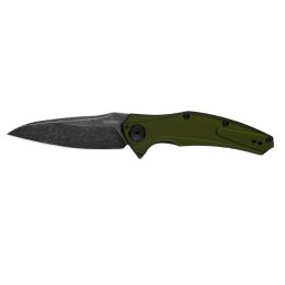 Kershaw Bareknuckle Folder 3.25 in BW Olive Aluminum Handle