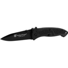 S and W SWATMB Assisted 3.125 in Black Blade Aluminum Handle