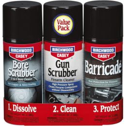 Birchwood Casey 1 2 3 Gun Bore Scrubber and Barricade Kit