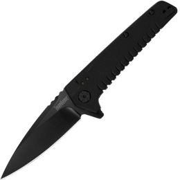 Kershaw Fatback Assisted 3.5 in Black Plain GFN Handle